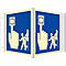 moedel schuin bord Huisalarm (brandalarm ontruiming), volgens ISO 7010 F005, aluminium, fotoluminescent, B 200 x H 200 mm