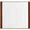 moedel Türschild LMH, Aluminium- und Holzrahmen, Holzart wählbar, Polyester-Abdeckung, Klebemontage, B 159,5 x H 150,5 mm, bronze/Nussbaum