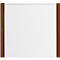 moedel Türschild LMH, Aluminium- und Holzrahmen, Holzart wählbar, Polyester-Abdeckung, Klebemontage, B 159,5 x H 150,5 mm, silber/Nussbaum