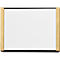 moedel Türschild LMH, DIN A6, individuell beschriftbar, Polyester-Abdeckung, Klebemontage, B 159,5 x H 105,5 mm, Aluminium, schwarz/Ahorn