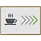moedel Türschild Madrid, DIN A6, Querformat, Aluminiumrahmen, Polyesterabdeckung, Klebemontage, B 150,5 x H 105,5 mm, bronze