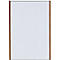 moedel wandbord LMH, DIN A3, staand formaat, frame van hout en aluminium, zelfklevend of schroefbevestiging, B 308,5 x H 422,5 mm, zilver/walnoot