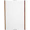 moedel wandbord LMH, DIN A3, staand formaat, houten frame met afdekkappen, kleef- of schroefbevestiging, B 309 x H 420 mm, zilver/walnoot