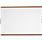 moedel wandbord LMH, DIN A3, staand formaat, houten frame met afdekkappen, kleef- of schroefbevestiging, B 309 x H 420 mm, zilver/walnoot