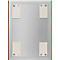 moedel wandbord LMH DIN A4, staand formaat, personaliseerbaar, zelfklevend of schroefbevestiging, B 221,5 x H 299,5 mm, zilver/walnoot