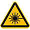 moedel Warnzeichen „Warnung vor Laserstrahl“, nach ISO 7010 W004, Folie selbstklebend, B 100 x H 100 mm, 1 Stück