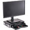Monitor-/printer-standaard - tot 15 kg - B 400 x D 300 x H 74 mm - zilver/zwart