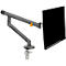 Monitorarm BakkerElkhuizen BE Flexibel, voor 1 monitor, tot 10 kg, draaibaar, kantelbaar en zwenkbaar, klembreedte 80 mm, VESA-compatibel, ergonomisch, in hoogte verstelbaar van 170 tot 582 mm, donkergrijs/zwart