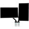 Monitorarm BakkerElkhuizen BE Flexible Dual, für 2 Monitore, bis 10 kg, dreh-, neig- und schwenkbar, 80 mm Klemmweite, VESA-komaptibel, ergonomisch, Höhenverstellbar von 170 bis 582 mm, schwarz 