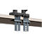 Monitorarm BakkerElkhuizen BE Flexible Dual, voor 2 monitoren, tot 10 kg, draaibaar, kantelbaar en zwenkbaar, klembreedte 80 mm, VESA-compatibel, ergonomisch, in hoogte verstelbaar van 170 tot 582 mm, donkergrijs/zwart