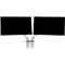 Monitorarm BakkerElkhuizen BE Flexible Dual, voor 2 monitoren, tot 10 kg, draaibaar, kantelbaar en zwenkbaar, klembreedte 80 mm, VESA-compatibel, ergonomisch, in hoogte verstelbaar van 170 tot 582 mm, lichtgrijs/wit