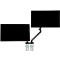 Monitorarm BakkerElkhuizen BE Flexible Dual, voor 2 monitoren, tot 10 kg, draaibaar, kantelbaar en zwenkbaar, klembreedte 80 mm, VESA-compatibel, ergonomisch, in hoogte verstelbaar van 170 tot 582 mm, zwart