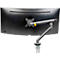 Monitorarm BakkerElkhuizen BE Flexible, für 1 Monitor, bis 10 kg, dreh-, neig- und schwenkbar, 80 mm Klemmweite, VESA-komaptibel, ergonomisch, Höhenverstellbar von 170 bis 582 mm, dunkelgrau/schwarz