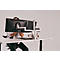 Monitorarm BakkerElkhuizen Filex Galaxy Modular Dual, voor 2 beeldschermen tot 12 kg, in hoogte &amp; diepte verstelbaar, draaibaar &amp; kantelbaar, met tafelklem, wit