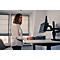 Monitorarm BakkerElkhuizen Filex Galaxy Modular Dual, voor 2 beeldschermen tot 12 kg, in hoogte &amp; diepte verstelbaar, draaibaar &amp; kantelbaar, met tafelklem, zwart