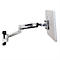 Monitorarm ergotron® LX HD Sit-Stand, muurbeugel, voor 1 beeldscherm tot 46″ &amp; tot 13,6 kg, in hoogte en diepte verstelbaar, VESA, gepolijst aluminium