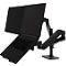 Monitorarm Ergotron LX Pro Dual Direct, für 2 Displays bis 24″, neig-/schwenk-/drehbar, höhenverstellbar, Tischhalterung, VESA, Metall, schwarz