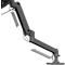 Monitorarm Ergotron LX Pro Dual Direct, für 2 Displays bis 27″, neig-/schwenk-/drehbar, höhenverstellbar, Tischhalterung, VESA, Metall, dunkelgrau