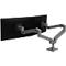 Monitorarm Ergotron LX Pro Dual, für 2 Displays nebeneinander, bis 27″, neig-/schwenk-/drehbar, höhenverstellbar, Tischhalterung, VESA, Metall, dunkelgrau