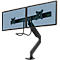 Monitorarm Fellowes® Eppa™, für 2 Displays bis 32" & je bis 8 kg, höhenverstell-/dreh-/schwenk-/neigbar, Crossbar-Design, Kabelführung, Tischklemme, schwarz
