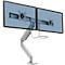 Monitorarm Fellowes® Eppa™, für 2 Displays bis 32' & je bis 8 kg, höhenverstell-/dreh-/schwenk-/neigbar, Crossbar-Design, Kabelführung, Tischklemme, silber