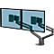 Monitorarm Fellowes® Tallo™, für 2 Displays bis 40' & je bis 9 kg, höhenverstell-/dreh-/schwenk-/neigbar, Gasfeder, Kabelführung, Tischklemme, schwarz