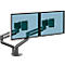 Monitorarm Fellowes® Tallo™, für 2 Displays bis 40' & je bis 9 kg, höhenverstell-/dreh-/schwenk-/neigbar, Gasfeder, Kabelführung, Tischklemme, schwarz