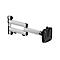 Monitorarm voor inpak- en werktafel Rocholz System 1200/1600/2000, voor monitoren tot 15kg, met scharnierarm, B 100 x D 505 x H 200 mm, lichtgrijs