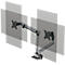 Monitorhalter Durable Select Plus, für 2 Monitore bis 32', mit Tischbefestigung, dreh-/schwenk-/höhenverstellbar, VESA-kompatibel, silber