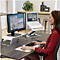 Monitorständer Fellowes Hana™, 3-fach höhenverstellbar, USB-Anschlüsse, bis 18 kg, weiß
