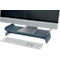 Monitorständer Leitz® Ergo, für 1 Display bis 27", höhenverstellbar, mit Stauraum für Tastatur, B 209 x T 438 x H 112 mm, samtgrau