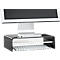 Monitorstandaard - met legbord - B 350 x D 230 x H 100 mm - acryl - zwart/wit