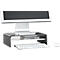 Monitorstandaard - met legbord - B 350 x D 230 x H 100 mm - acryl - zwart/wit