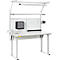 Montageprofiel voor Treston QuatreX, ESD-geleidend, B 1489 x D 55 x H 1200, lichtgrijs RAL 7035