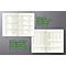 Open calendar showing holidays and vacations for different countries. Text in German, English, French and Dutch.