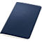 Blue notebook with the year 2026, ribbed surface.