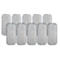 Arrangement of ten rectangular white mop pads, arranged against a white background.
