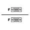 Deux connecteurs D-sub noirs, avec la lettre F à côté des connecteurs.