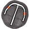 Mottez parkeerbeugel met rubberen voet, Europees cilinderslot, B 680 x D 720 x H 400 mm