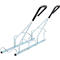 Mottez Support pour 2 vélos, module de rallonge, acier galvanisé, arceau avec caoutchouc, L 760 x P 670 x H 740 mm