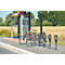 MOTTEZ support vélo avec anneau en caoutchouc, L 260 × l 160 × H 800 mm, pour 2 vélos, anneau en caoutchouc, anthracite
