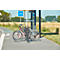 MOTTEZ support vélo avec anneau en caoutchouc, L 260 × l 160 × H 800 mm, pour 2 vélos, anneau en caoutchouc, anthracite