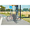 MOTTEZ support vélo avec anneau en caoutchouc, L 260 × l 160 × H 800 mm, pour 2 vélos, anneau en caoutchouc, anthracite