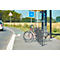 MOTTEZ support vélo avec anneau en caoutchouc, L 260 × l 160 × H 800 mm, pour 2 vélos, anneau en caoutchouc, anthracite