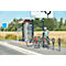 MOTTEZ support vélo avec anneau en caoutchouc, L 260 × l 160 × H 800 mm, pour 2 vélos, anneau en caoutchouc, anthracite