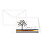 Greeting card with a tree, text: Sincere Condolences. Golden and silver elements.