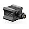 Schwarze MOZA R12 V2 Direct-Drive-Basis für Sim-Racing mit Logo vor weißem Hintergrund.