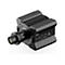 Schwarze MOZA R12 V2 Direct Drive Wheelbase für Sim-Racing vor weißem Hintergrund.