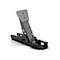 Ein einzelnes, robustes Metall-Pedal für Sim-Racing mit gebürsteter Oberfläche vor weißem Hintergrund.