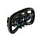 Moza Racing Lenkrad mit digitalem Display, bunten Tasten und LED-Leiste auf weißem Hintergrund.